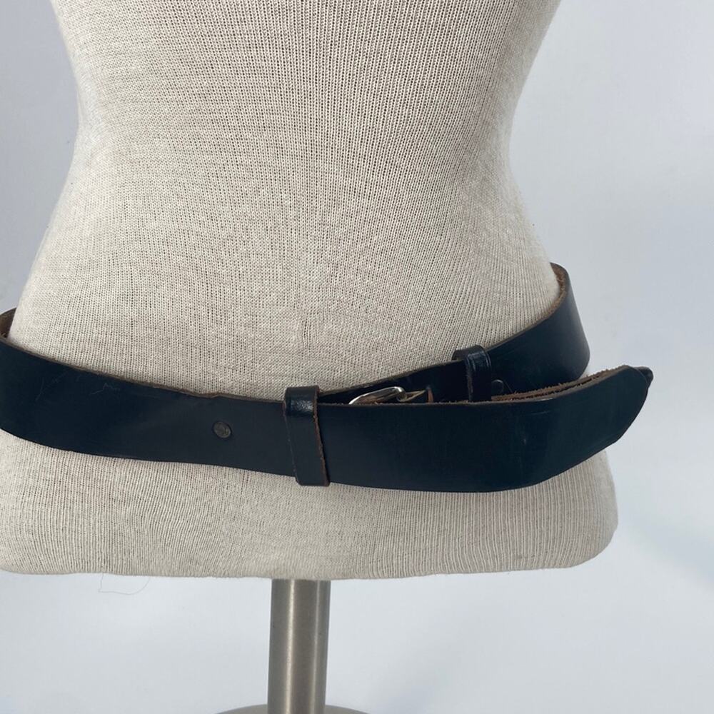 Vintage black leather belt